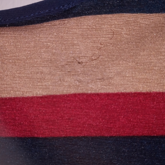 Women's Tutta Bella Striped Maternity Blouse 1X - Picture 3 of 6